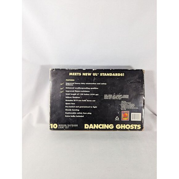 Vintage Dancing Ghosts & Skeleton Lights White Halloween Indoor Outdoor  Tested - Picture 2 of 6